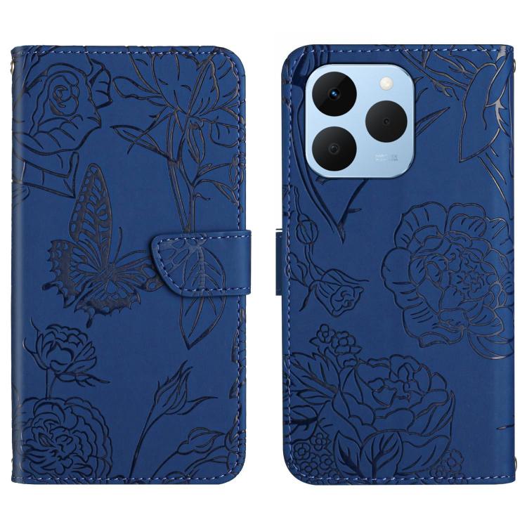 HT03 Skin Feel Butterfly Embossed Flip Leather Phone Case, For Realme C85 5G, For Realme C85 Pro 4G, For Realme 15T 5G, For Realme 15 5G Global / 15 Pro 5G Global, For Realme C71 4G, For Realme C75 5G, For Realme 14 5G Global / P3 5G Global������������...