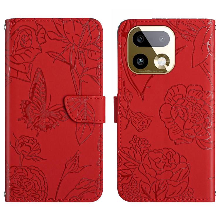 HT03 Skin Feel Butterfly Embossed Flip Leather Phone Case, For Realme C100 4G, For Realme C83 5G, For Realme 16 Pro+ 5G, For Realme C85 5G, For Realme C85 Pro 4G, For Realme 15T 5G, For Realme 15 5G Global / 15 Pro 5G Global, For Realme C71 4G         ...