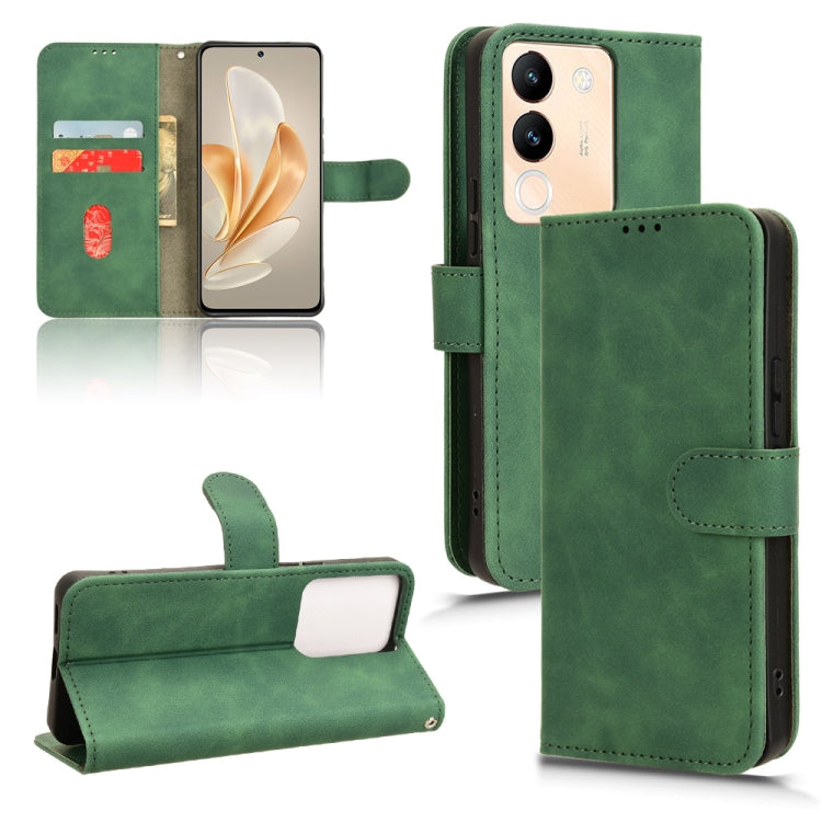 Skin Feel Magnetic Flip Leather Phone Case, For vivo iQOO 12, For vivo Y17s 4G, For vivo iQOO Z8, For vivo V29e 5G, For vivo S17 5G, For vivo Y100 5G