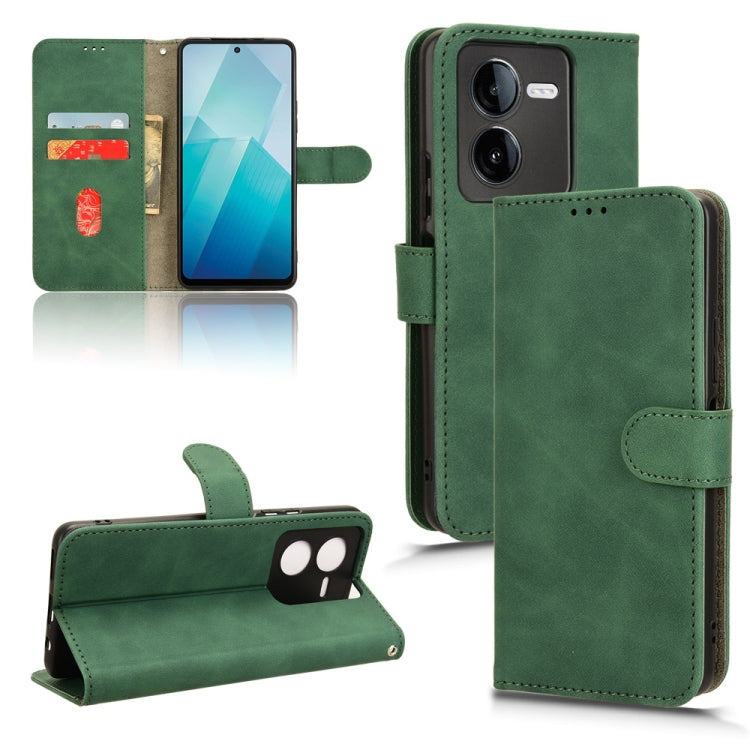 Skin Feel Magnetic Flip Leather Phone Case