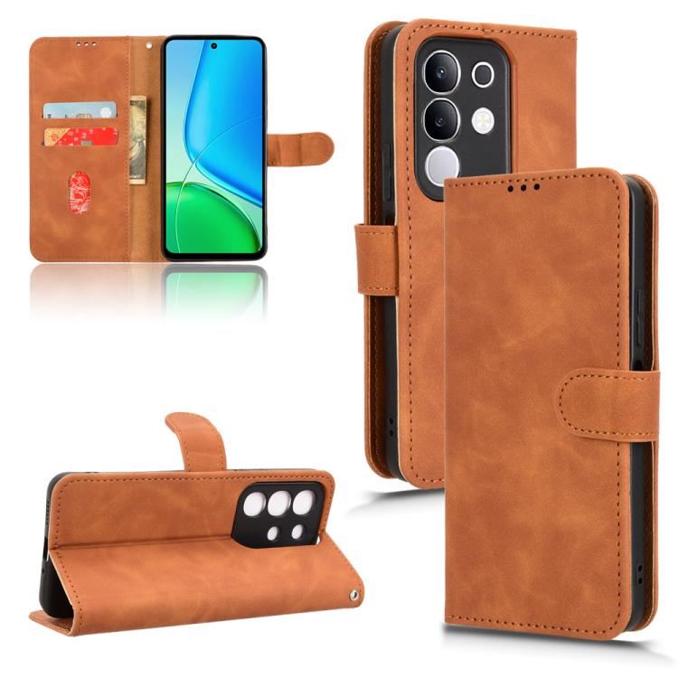 Skin Feel Magnetic Flip Leather Phone Case