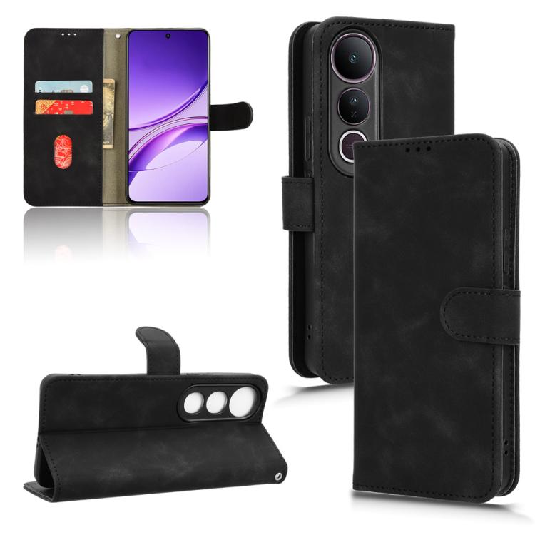 Skin Feel Magnetic Flip Leather Phone Case