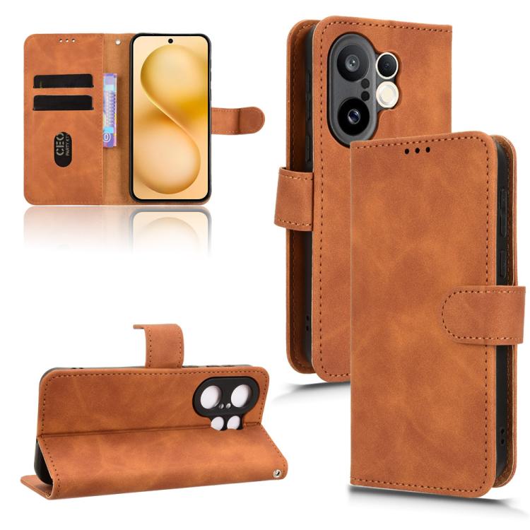 Skin Feel Magnetic Flip Leather Phone Case