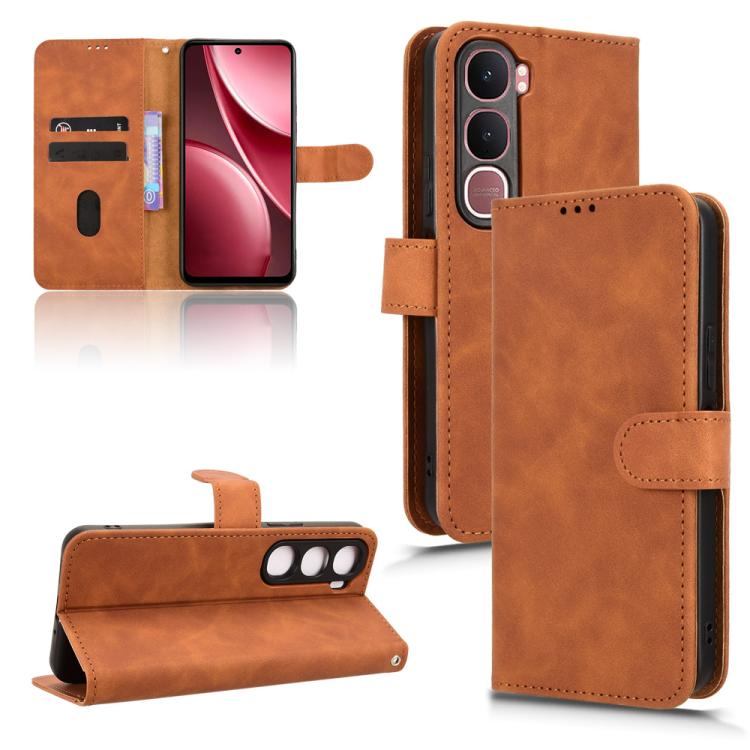 Skin Feel Magnetic Flip Leather Phone Case