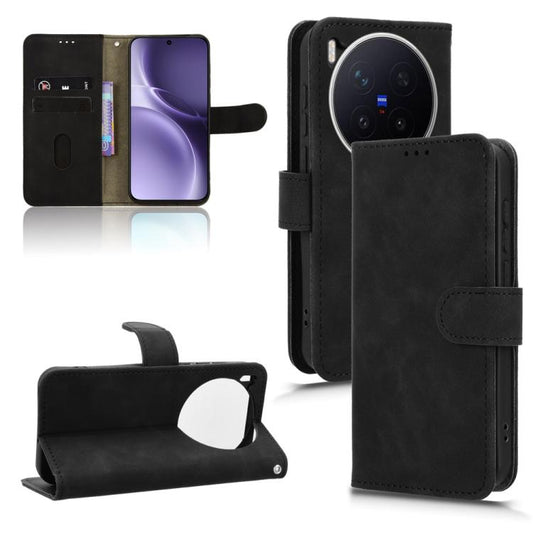 Skin Feel Magnetic Flip Leather Phone Case