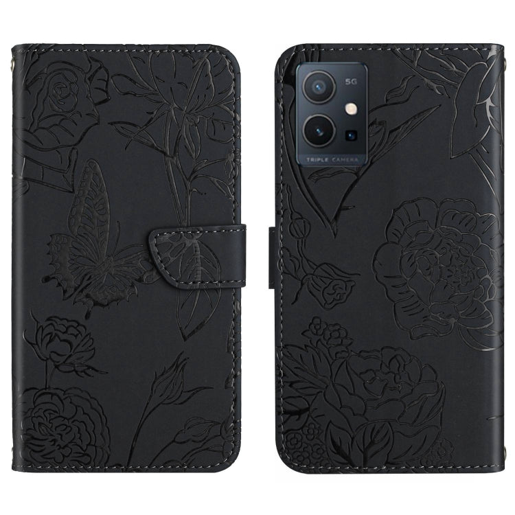 HT03 Skin Feel Butterfly Embossed Flip Leather Phone Case, For vivo Y02A 4G / Y02 4G / Y11 2023, For vivo Y56 5G Global, For vivo V27E 4G Global, For vivo Y02S Global / Y16 4G Global, For vivo Y77 5G Global / Y22S 4G Global, For vivo Y77E 5G           ...