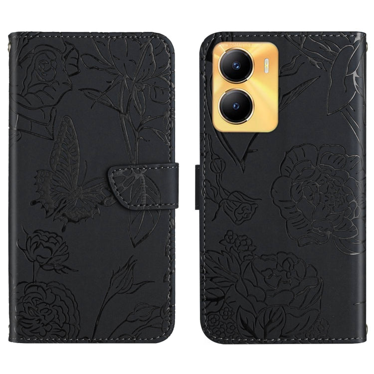 HT03 Skin Feel Butterfly Embossed Flip Leather Phone Case, For vivo Y02A 4G / Y02 4G / Y11 2023, For vivo Y56 5G Global, For vivo V27E 4G Global, For vivo Y02S Global / Y16 4G Global, For vivo Y77 5G Global / Y22S 4G Global, For vivo Y77E 5G           ...