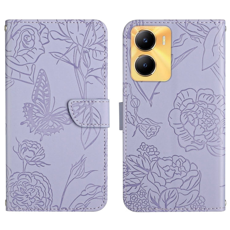 HT03 Skin Feel Butterfly Embossed Flip Leather Phone Case, For vivo Y02A 4G / Y02 4G / Y11 2023, For vivo Y56 5G Global, For vivo V27E 4G Global, For vivo Y02S Global / Y16 4G Global, For vivo Y77 5G Global / Y22S 4G Global, For vivo Y77E 5G           ...