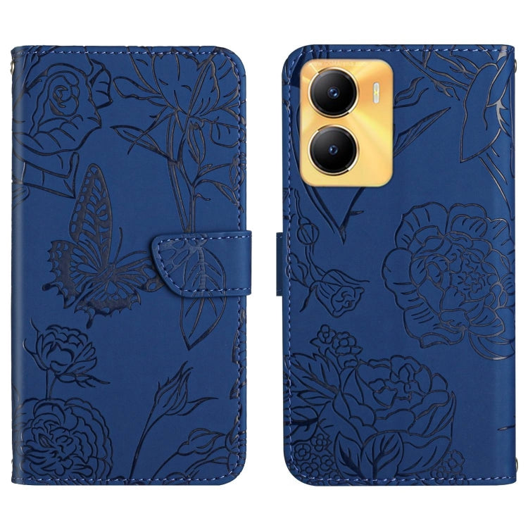 HT03 Skin Feel Butterfly Embossed Flip Leather Phone Case, For vivo Y02A 4G / Y02 4G / Y11 2023, For vivo Y56 5G Global, For vivo V27E 4G Global, For vivo Y02S Global / Y16 4G Global, For vivo Y77 5G Global / Y22S 4G Global, For vivo Y77E 5G           ...