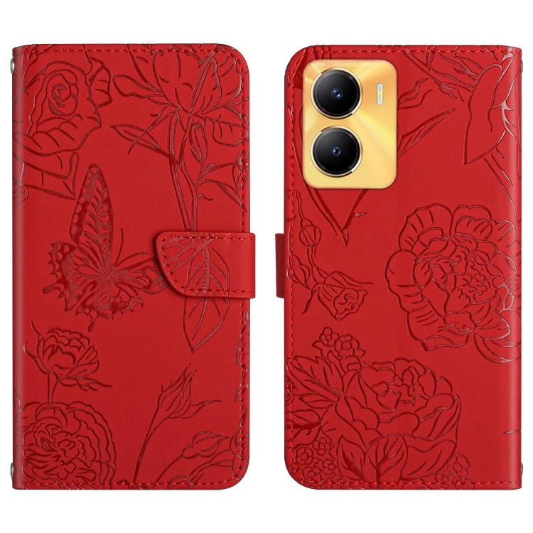 HT03 Skin Feel Butterfly Embossed Flip Leather Phone Case, For vivo Y02A 4G / Y02 4G / Y11 2023, For vivo Y56 5G Global, For vivo V27E 4G Global, For vivo Y02S Global / Y16 4G Global, For vivo Y77 5G Global / Y22S 4G Global, For vivo Y77E 5G           ...