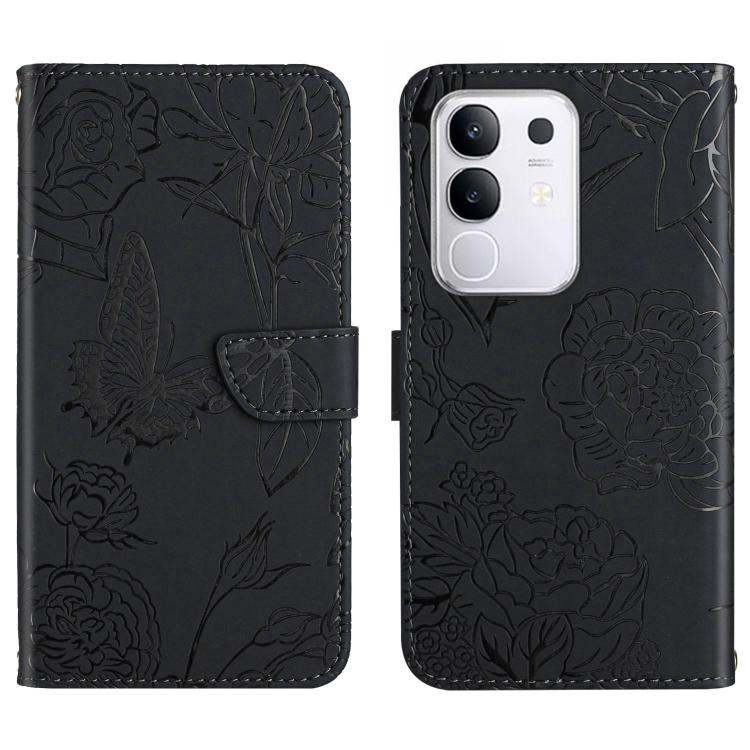 HT03 Skin Feel Butterfly Embossed Flip Leather Phone Case, For vivo V70 FE 5G, For vivo V70 5G Global / V70 Elite 5G, For vivo V60 Lite 5G, For vivo V60 5G, For vivo Y39 5G Global, For vivo V50 Lite 5G, For vivo Y04 4G / Y29s 5G, For vivo Y29 4G Global...