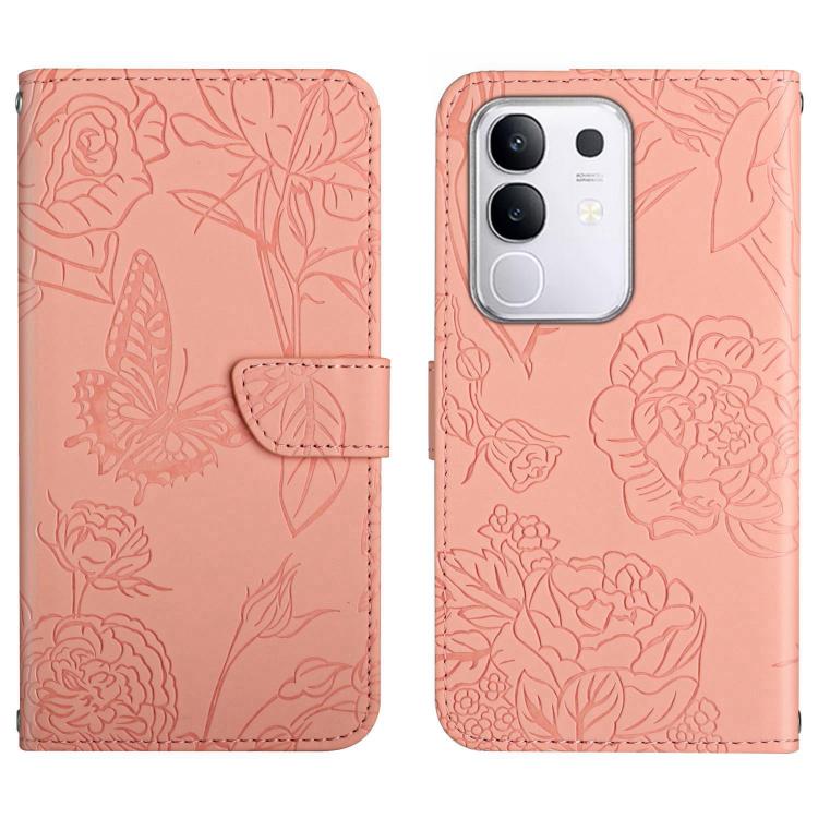 HT03 Skin Feel Butterfly Embossed Flip Leather Phone Case, For vivo V70 FE 5G, For vivo V70 5G Global / V70 Elite 5G, For vivo V60 Lite 5G, For vivo V60 5G, For vivo Y39 5G Global, For vivo V50 Lite 5G, For vivo Y04 4G / Y29s 5G, For vivo Y29 4G Global...