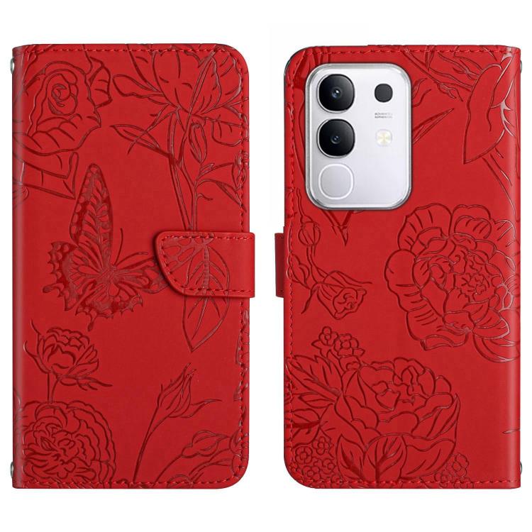 HT03 Skin Feel Butterfly Embossed Flip Leather Phone Case, For vivo V70 FE 5G, For vivo V70 5G Global / V70 Elite 5G, For vivo V60 Lite 5G, For vivo V60 5G, For vivo Y39 5G Global, For vivo V50 Lite 5G, For vivo Y04 4G / Y29s 5G, For vivo Y29 4G Global...