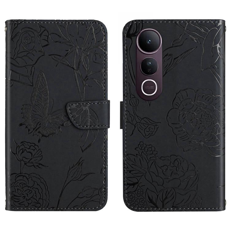 HT03 Skin Feel Butterfly Embossed Flip Leather Phone Case, For vivo V70 FE 5G, For vivo V70 5G Global / V70 Elite 5G, For vivo V60 Lite 5G, For vivo V60 5G, For vivo Y39 5G Global, For vivo V50 Lite 5G, For vivo Y04 4G / Y29s 5G, For vivo Y29 4G Global...