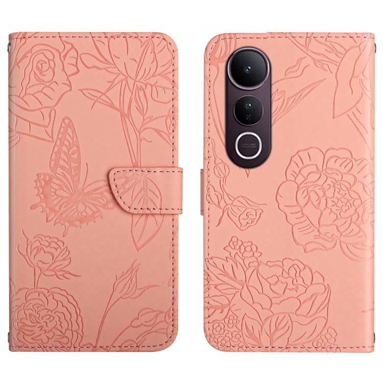 HT03 Skin Feel Butterfly Embossed Flip Leather Phone Case, For vivo V70 FE 5G, For vivo V70 5G Global / V70 Elite 5G, For vivo V60 Lite 5G, For vivo V60 5G, For vivo Y39 5G Global, For vivo V50 Lite 5G, For vivo Y04 4G / Y29s 5G, For vivo Y29 4G Global...