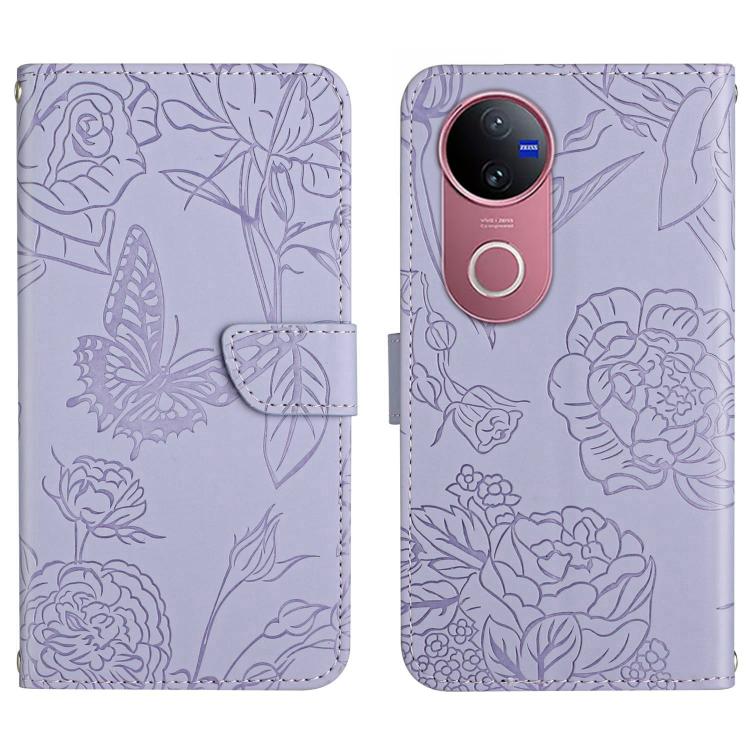 HT03 Skin Feel Butterfly Embossed Flip Leather Phone Case, For vivo V70 FE 5G, For vivo V70 5G Global / V70 Elite 5G, For vivo V60 Lite 5G, For vivo V60 5G, For vivo Y39 5G Global, For vivo V50 Lite 5G, For vivo Y04 4G / Y29s 5G, For vivo Y29 4G Global...