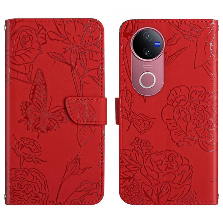 HT03 Skin Feel Butterfly Embossed Flip Leather Phone Case, For vivo V70 FE 5G, For vivo V70 5G Global / V70 Elite 5G, For vivo V60 Lite 5G, For vivo V60 5G, For vivo Y39 5G Global, For vivo V50 Lite 5G, For vivo Y04 4G / Y29s 5G, For vivo Y29 4G Global...