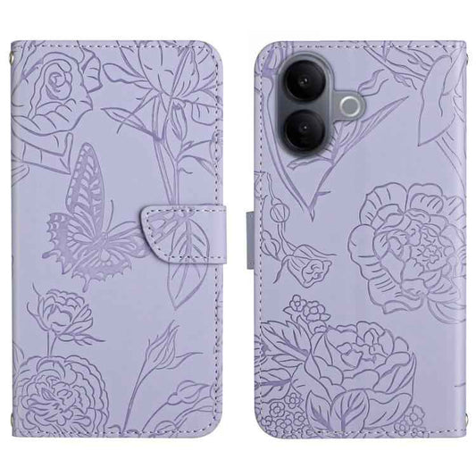 HT03 Skin Feel Butterfly Embossed Flip Leather Phone Case, For vivo V60 Lite 5G, For vivo V60 5G, For vivo Y39 5G Global, For vivo V50 Lite 5G, For vivo Y04 4G / Y29s 5G, For vivo Y29 4G Global, For vivo V50 5G Global, For vivo Y02A 4G / Y02 4G / Y11 2...