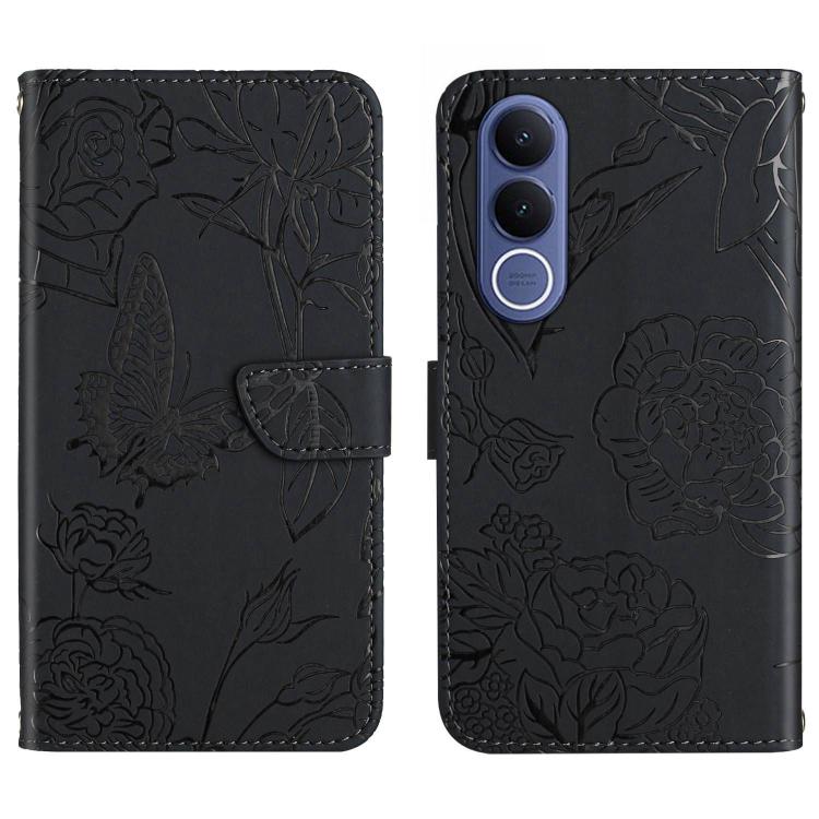 HT03 Skin Feel Butterfly Embossed Flip Leather Phone Case, For vivo V70 FE 5G, For vivo V70 5G Global / V70 Elite 5G, For vivo V60 Lite 5G, For vivo V60 5G, For vivo Y39 5G Global, For vivo V50 Lite 5G, For vivo Y04 4G / Y29s 5G, For vivo Y29 4G Global...