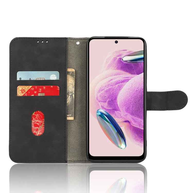 Skin Feel Magnetic Flip Leather Phone Case, For Xiaomi Redmi Note 12S 4G