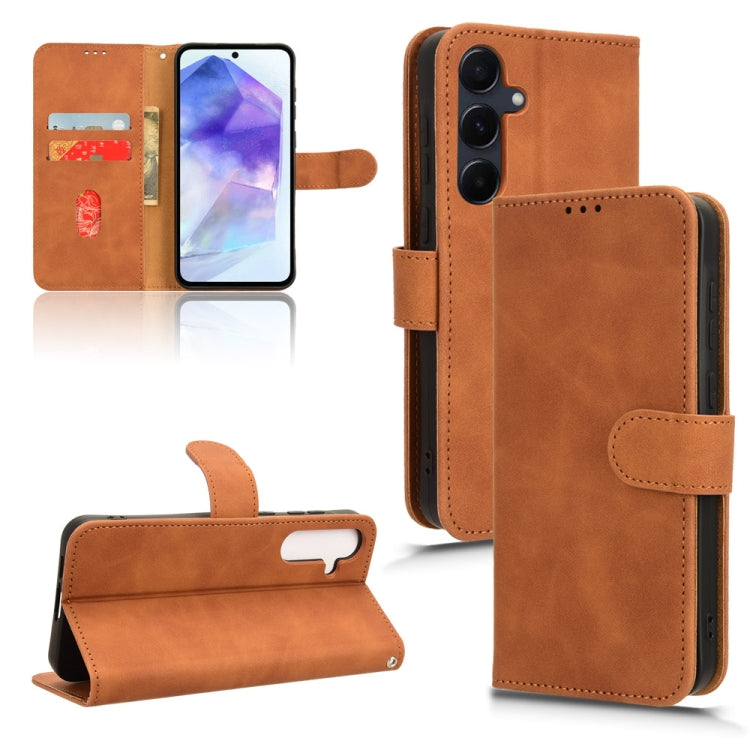Skin Feel Magnetic Flip Leather Phone Case, For Samsung Galaxy M55 5G, For Samsung Galaxy M15 5G, For Samsung Galaxy Xcover 7, For Samsung Galaxy A55 5G, For Samsung Galaxy A35 5G, For Samsung Galaxy S24 Ultra 5G, For Samsung Galaxy S24+ 5G            ...