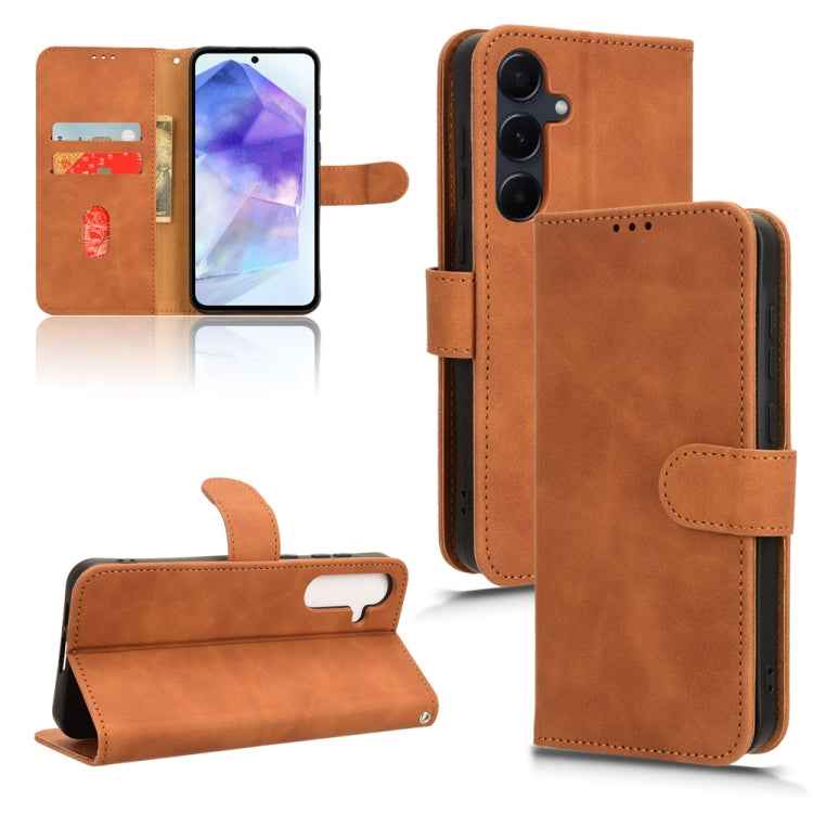 Skin Feel Magnetic Flip Leather Phone Case, For Samsung Galaxy M55 5G, For Samsung Galaxy M15 5G, For Samsung Galaxy Xcover 7, For Samsung Galaxy A55 5G, For Samsung Galaxy A35 5G, For Samsung Galaxy S24 Ultra 5G, For Samsung Galaxy S24+ 5G            ...