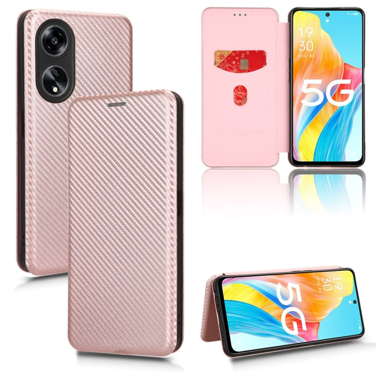 Carbon Fiber Texture Flip Leather Phone Case, For OPPO A78 4G, For OPPO A1 5G, For OPPO Find X8 Pro, For OPPO A79 5G
