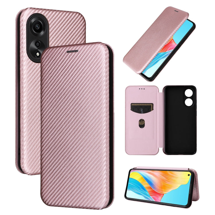 Carbon Fiber Texture Flip Leather Phone Case, For OPPO A78 4G, For OPPO A1 5G, For OPPO Find X8 Pro, For OPPO A79 5G