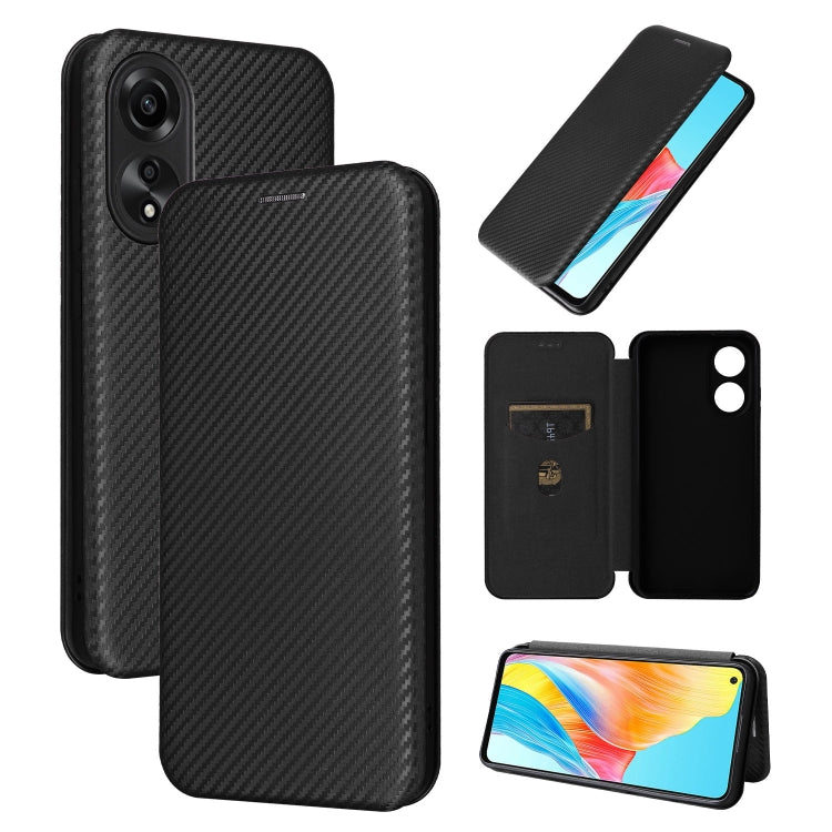 Carbon Fiber Texture Flip Leather Phone Case, For OPPO A78 4G, For OPPO A1 5G, For OPPO Find X8 Pro, For OPPO A79 5G