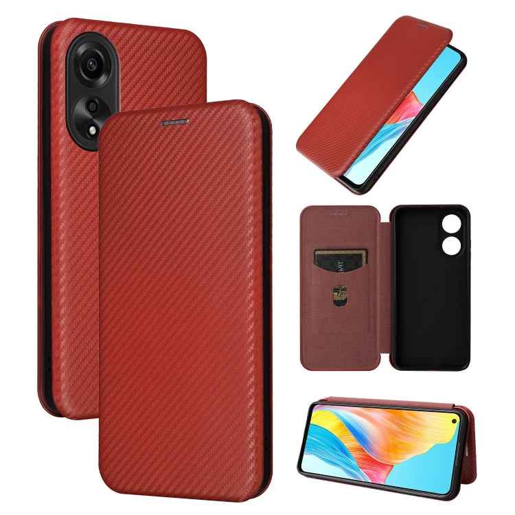 Carbon Fiber Texture Flip Leather Phone Case, For OPPO A78 4G, For OPPO A1 5G, For OPPO Find X8 Pro, For OPPO A79 5G