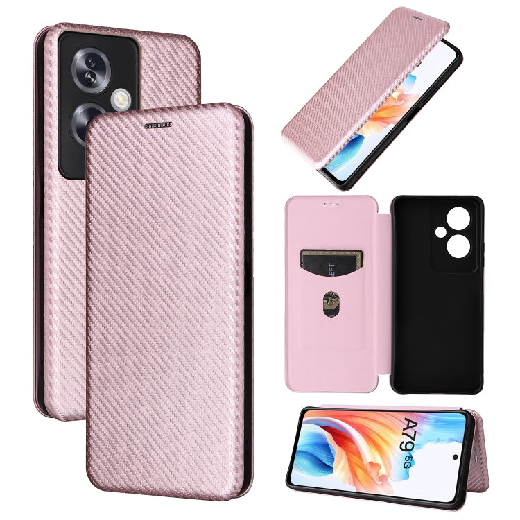 Carbon Fiber Texture Flip Leather Phone Case, For OPPO A78 4G, For OPPO A1 5G, For OPPO Find X8 Pro, For OPPO A79 5G