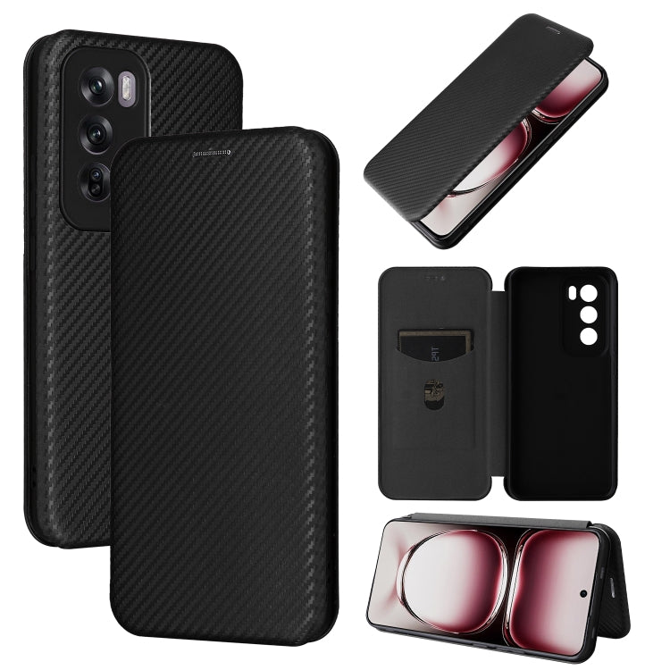 Carbon Fiber Texture Flip Leather Phone Case, For OPPO Find X8, For OPPO A3x 5G India, For OPPO Reno12 F 5G / 4G, For OPPO Reno11 PJH110, For OPPO Reno12 Pro 5G Global, For OPPO Reno12 5G Global, For OPPO A3 Pro Global, For OPPO Reno11 F 5G            ...