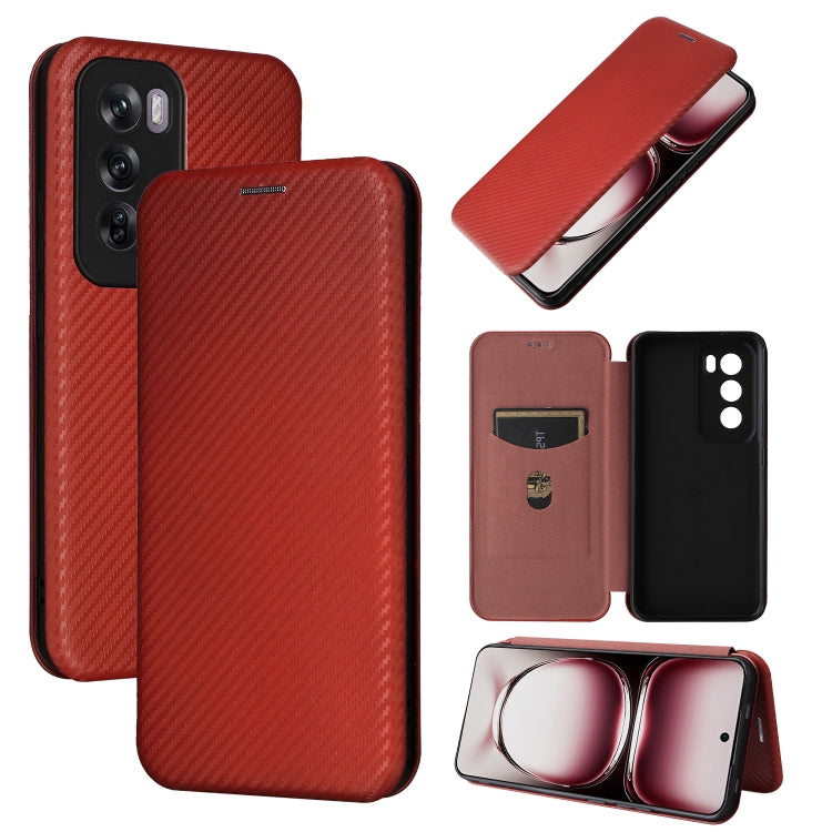 Carbon Fiber Texture Flip Leather Phone Case, For OPPO Find X8, For OPPO A3x 5G India, For OPPO Reno12 F 5G / 4G, For OPPO Reno11 PJH110, For OPPO Reno12 Pro 5G Global, For OPPO Reno12 5G Global, For OPPO A3 Pro Global, For OPPO Reno11 F 5G            ...