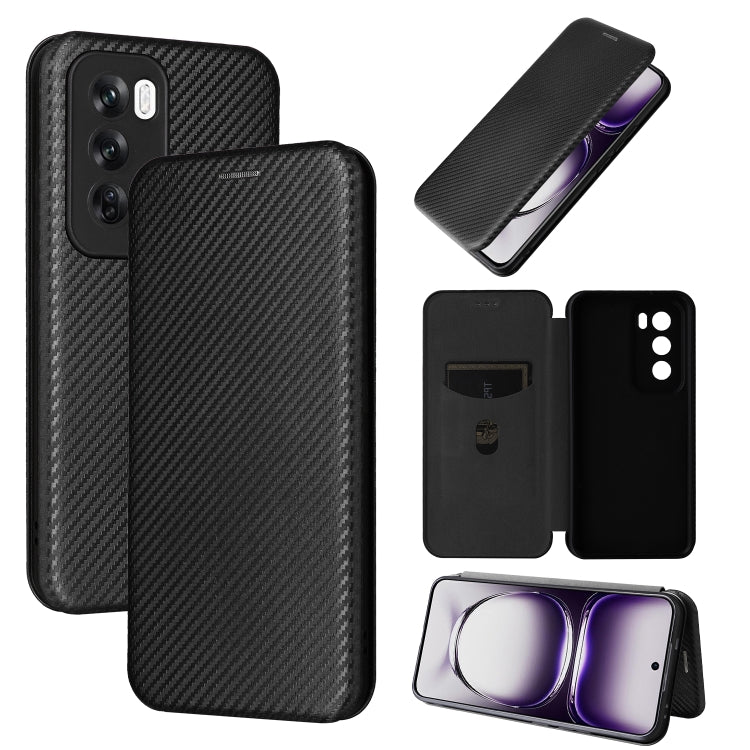 Carbon Fiber Texture Flip Leather Phone Case, For OPPO Find X8, For OPPO A3x 5G India, For OPPO Reno12 F 5G / 4G, For OPPO Reno11 PJH110, For OPPO Reno12 Pro 5G Global, For OPPO Reno12 5G Global, For OPPO A3 Pro Global, For OPPO Reno11 F 5G            ...