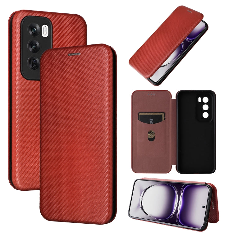 Carbon Fiber Texture Flip Leather Phone Case, For OPPO Find X8, For OPPO A3x 5G India, For OPPO Reno12 F 5G / 4G, For OPPO Reno11 PJH110, For OPPO Reno12 Pro 5G Global, For OPPO Reno12 5G Global, For OPPO A3 Pro Global, For OPPO Reno11 F 5G            ...