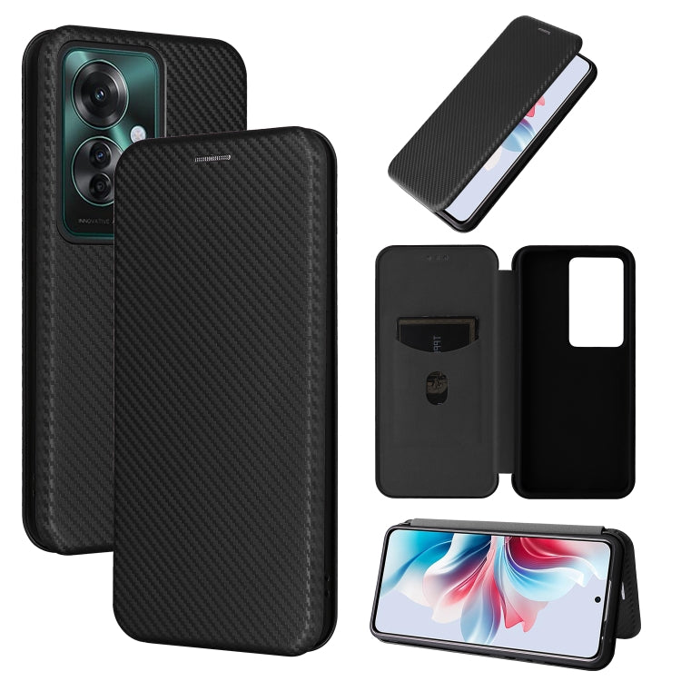 Carbon Fiber Texture Flip Leather Phone Case, For OPPO Find X8, For OPPO A3x 5G India, For OPPO Reno12 F 5G / 4G, For OPPO Reno11 PJH110, For OPPO Reno12 Pro 5G Global, For OPPO Reno12 5G Global, For OPPO A3 Pro Global, For OPPO Reno11 F 5G            ...