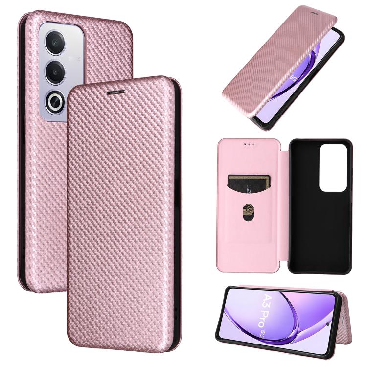 Carbon Fiber Texture Flip Leather Phone Case, For OPPO Find X8, For OPPO A3x 5G India, For OPPO Reno12 F 5G / 4G, For OPPO Reno11 PJH110, For OPPO Reno12 Pro 5G Global, For OPPO Reno12 5G Global, For OPPO A3 Pro Global, For OPPO Reno11 F 5G            ...