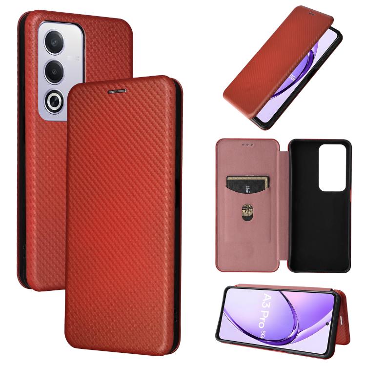 Carbon Fiber Texture Flip Leather Phone Case, For OPPO Find X8, For OPPO A3x 5G India, For OPPO Reno12 F 5G / 4G, For OPPO Reno11 PJH110, For OPPO Reno12 Pro 5G Global, For OPPO Reno12 5G Global, For OPPO A3 Pro Global, For OPPO Reno11 F 5G            ...