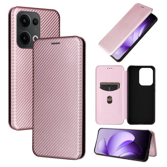 Carbon Fiber Texture Flip Leather Phone Case, For OPPO Reno13 5G Global, For OPPO Reno13 F 5G, For OPPO Find X8, For OPPO A3x 5G India, For OPPO Reno12 F 5G / 4G, For OPPO Reno11 PJH110, For OPPO Reno12 Pro 5G Global, For OPPO Reno12 5G Global         ...