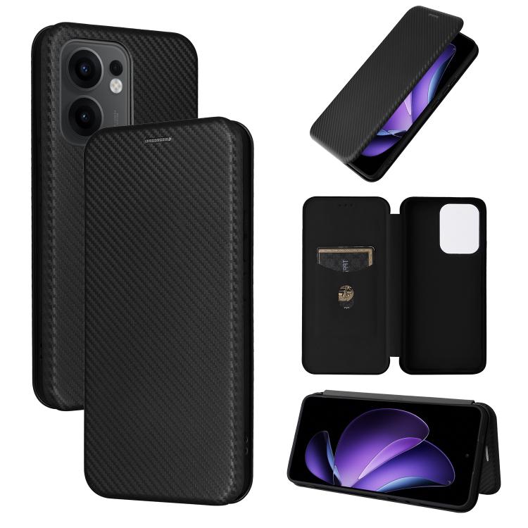 Carbon Fiber Texture Flip Leather Phone Case, For OPPO Reno13 5G Global, For OPPO Reno13 F 5G, For OPPO Find X8, For OPPO A3x 5G India, For OPPO Reno12 F 5G / 4G, For OPPO Reno11 PJH110, For OPPO Reno12 Pro 5G Global, For OPPO Reno12 5G Global         ...