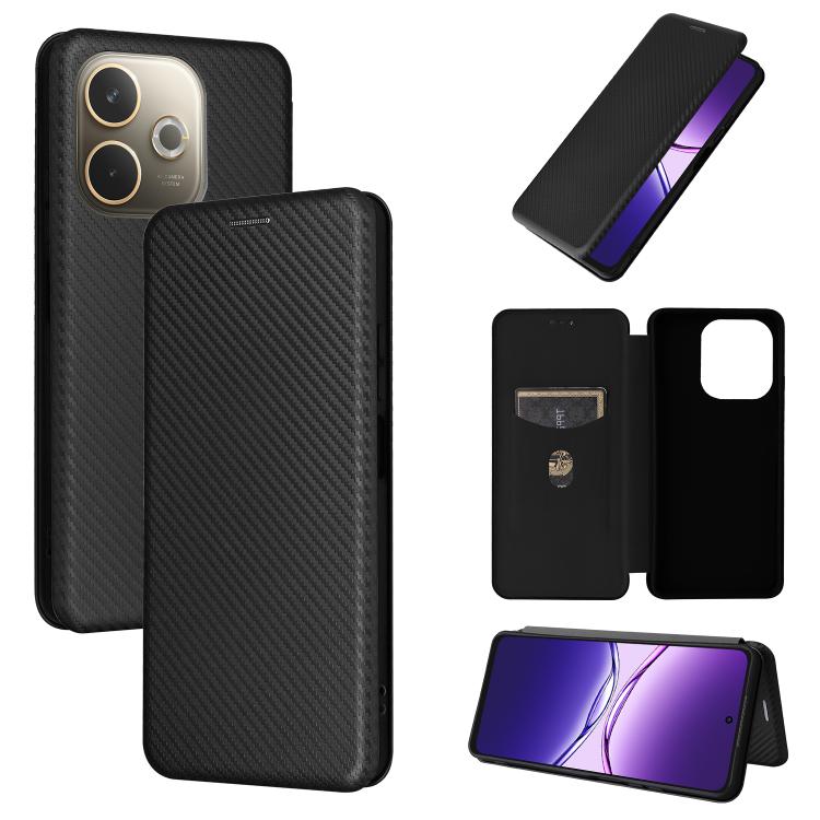 Carbon Fiber Texture Flip Leather Phone Case, For OPPO Reno14 Global / Reno14 F, For OPPO A5 5G / 4G Global, For OPPO Find X8s+ 5G, For OPPO Find X8s 5G, For OPPO Find X8 Ultra 5G, For OPPO F29 5G, For OPPO A5 Pro 5G Global, For OPPO Reno13 5G Global  ...