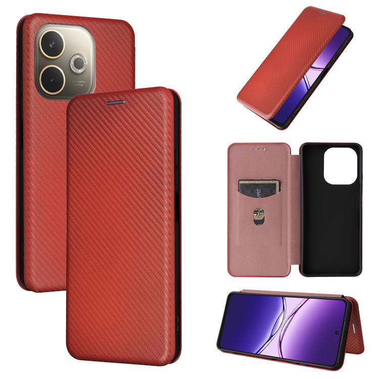 Carbon Fiber Texture Flip Leather Phone Case, For OPPO Reno14 Global / Reno14 F, For OPPO A5 5G / 4G Global, For OPPO Find X8s+ 5G, For OPPO Find X8s 5G, For OPPO Find X8 Ultra 5G, For OPPO F29 5G, For OPPO A5 Pro 5G Global, For OPPO Reno13 5G Global  ...