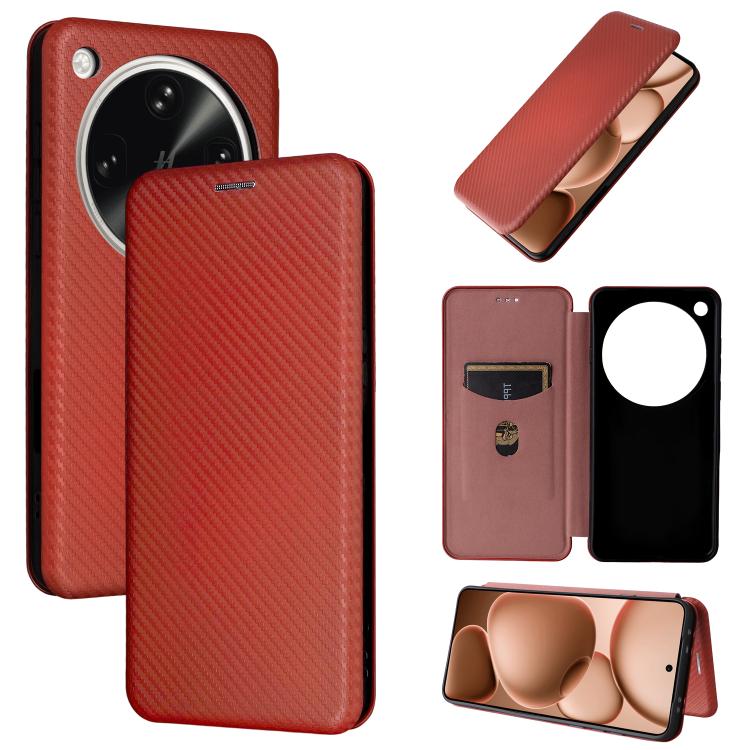 Carbon Fiber Texture Flip Leather Phone Case, For OPPO Reno14 Global / Reno14 F, For OPPO A5 5G / 4G Global, For OPPO Find X8s+ 5G, For OPPO Find X8s 5G, For OPPO Find X8 Ultra 5G, For OPPO F29 5G, For OPPO A5 Pro 5G Global, For OPPO Reno13 5G Global  ...