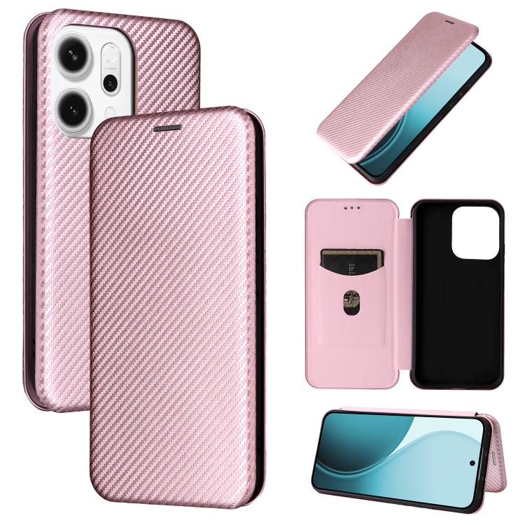 Carbon Fiber Texture Flip Leather Phone Case, For OPPO A6 Pro 5G Global, For OPPO Find X9 Pro, For OPPO Reno14 Global / Reno14 F, For OPPO A5 5G / 4G Global, For OPPO Find X8s+ 5G, For OPPO Find X8s 5G, For OPPO Find X8 Ultra 5G, For OPPO F29 5G       ...