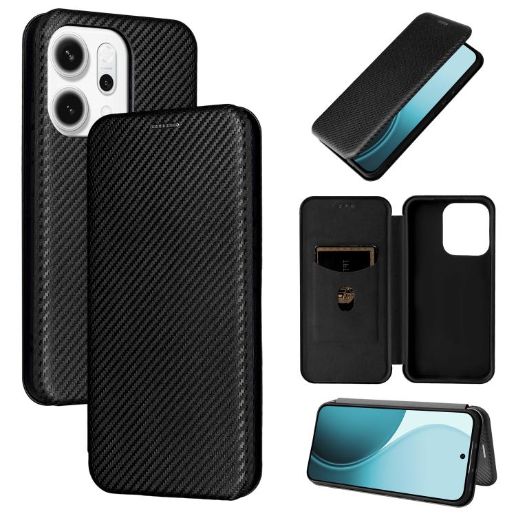 Carbon Fiber Texture Flip Leather Phone Case, For OPPO A6 Pro 5G Global, For OPPO Find X9 Pro, For OPPO Reno14 Global / Reno14 F, For OPPO A5 5G / 4G Global, For OPPO Find X8s+ 5G, For OPPO Find X8s 5G, For OPPO Find X8 Ultra 5G, For OPPO F29 5G       ...