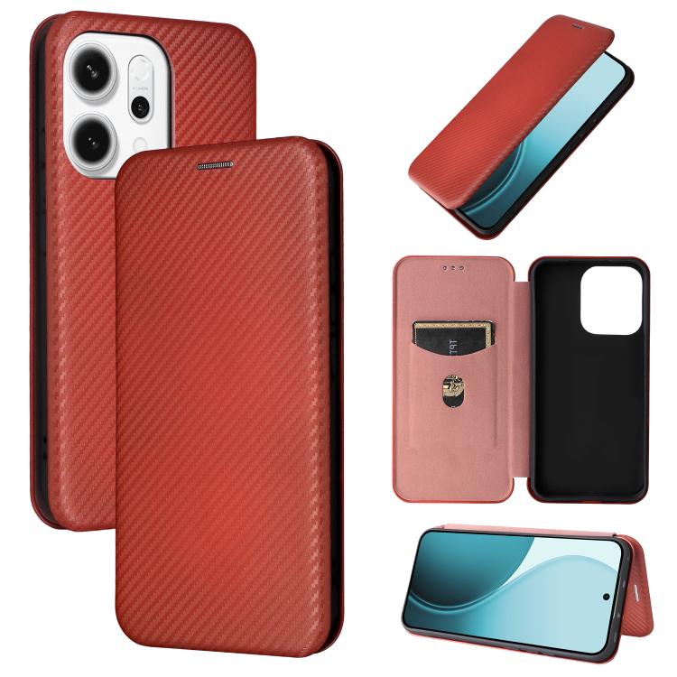 Carbon Fiber Texture Flip Leather Phone Case, For OPPO A6 Pro 5G Global, For OPPO Find X9 Pro, For OPPO Reno14 Global / Reno14 F, For OPPO A5 5G / 4G Global, For OPPO Find X8s+ 5G, For OPPO Find X8s 5G, For OPPO Find X8 Ultra 5G, For OPPO F29 5G       ...
