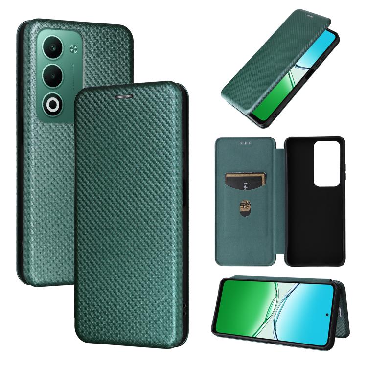 Carbon Fiber Texture Flip Leather Phone Case, For OPPO Reno14 Global / Reno14 F, For OPPO A5 5G / 4G Global, For OPPO Find X8s+ 5G, For OPPO Find X8s 5G, For OPPO Find X8 Ultra 5G, For OPPO F29 5G, For OPPO A5 Pro 5G Global, For OPPO Reno13 5G Global  ...