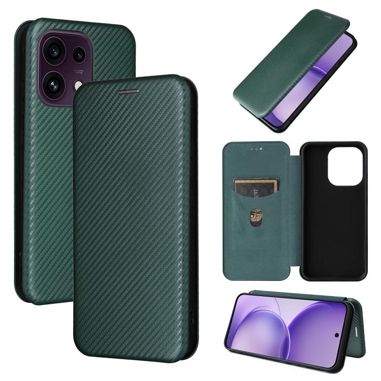 Carbon Fiber Texture Flip Leather Phone Case, For OPPO Reno16 F 5G / Reno16 FS 5G, For OPPO Reno15 A 5G, For OPPO Reno16 / Reno16 Pro 5G Global, For OPPO Find X9 Ultra, For OPPO Reno15 F 5G, For OPPO Reno15 Pro Max 5G Global, For OPPO A6x 5G / 4G      ...