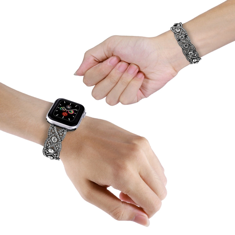 Diamonds Twist Metal Watch Band