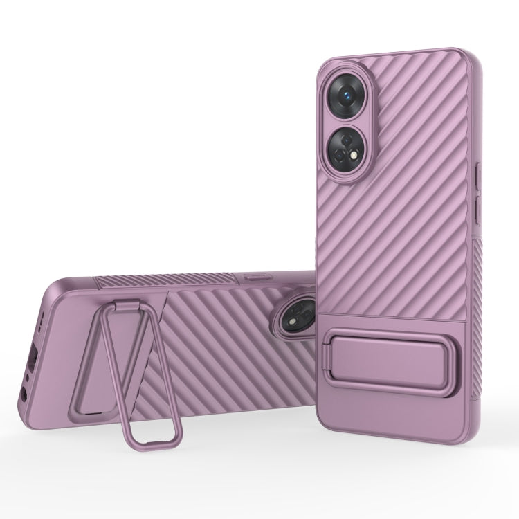 Wavy Texture TPU Phone Case with Lens Film, For OPPO Reno8 T 4G